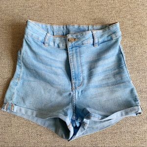 High waist jean shorts